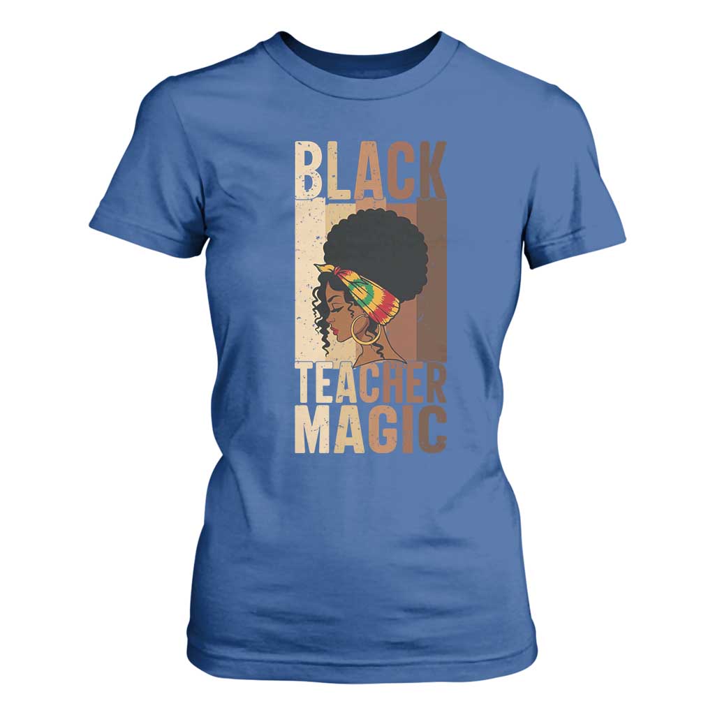 Black Teacher Magic T Shirt For Women African American Pride Teacher Life - African Pride