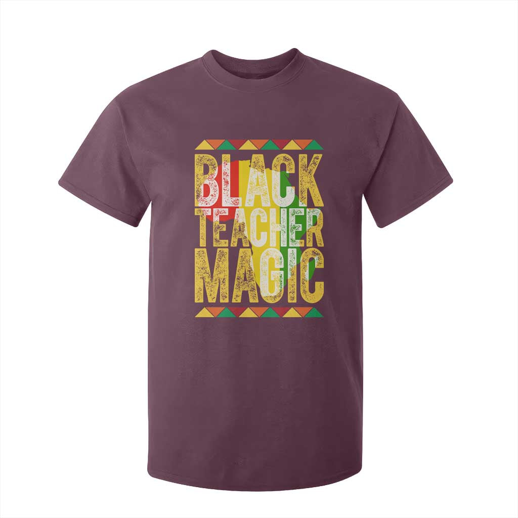 Black History Month Gift T Shirt For Kid Black Teacher Magic - African Pride