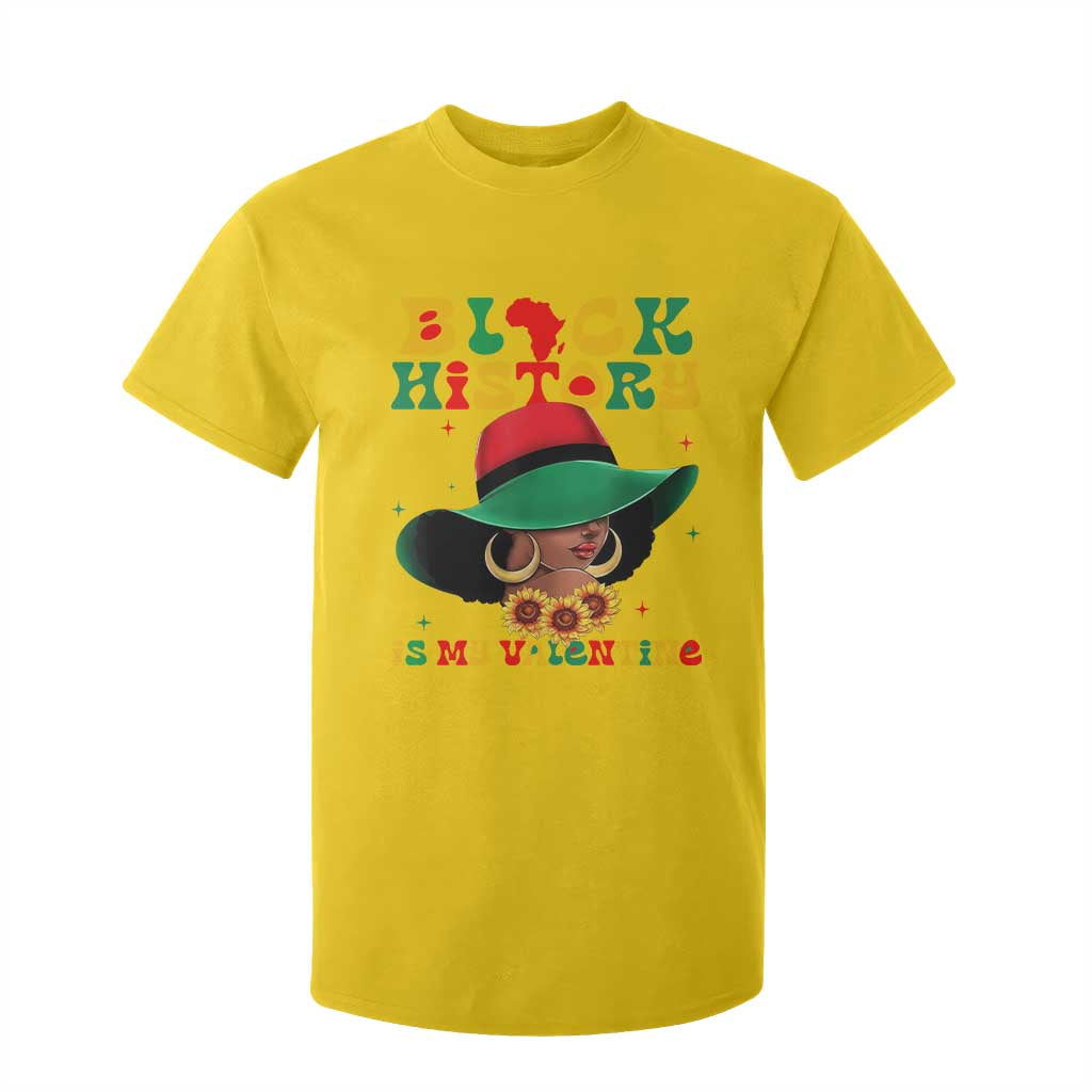 Black History Is My Valentine T Shirt For Kid Women Gift For February - African Pride