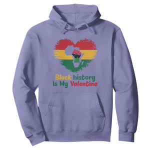 African American Women Pride Hoodie Black History Is My Valentine - African Pride