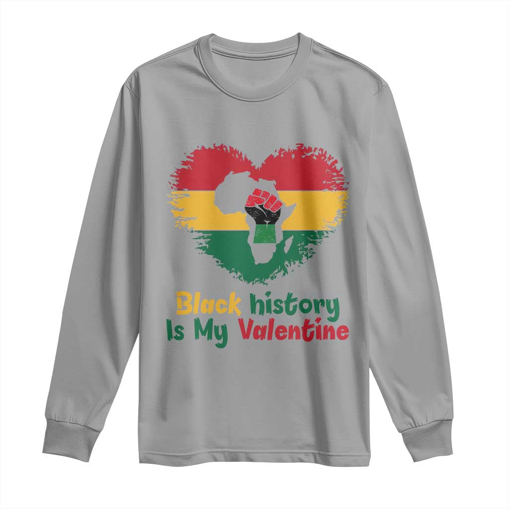 African American Women Pride Long Sleeve Shirt Black History Is My Valentine - African Pride