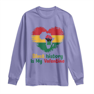 African American Women Pride Long Sleeve Shirt Black History Is My Valentine - African Pride