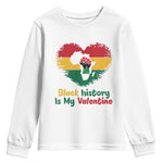 African American Women Pride Youth Sweatshirt Black History Is My Valentine - African Pride