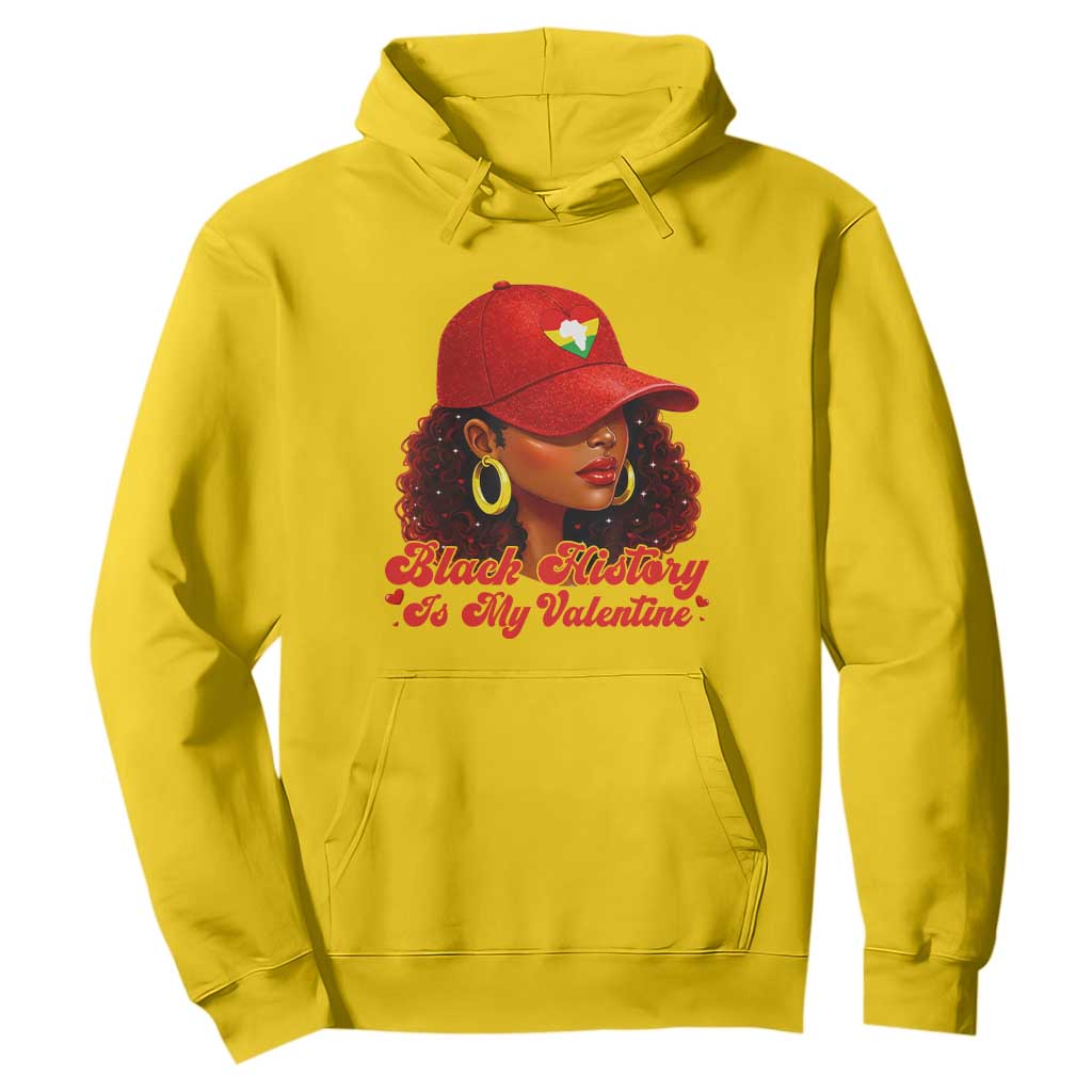 Black History Is My Valentine Hoodie Melanin Pride Valentines Day Gift - African Pride