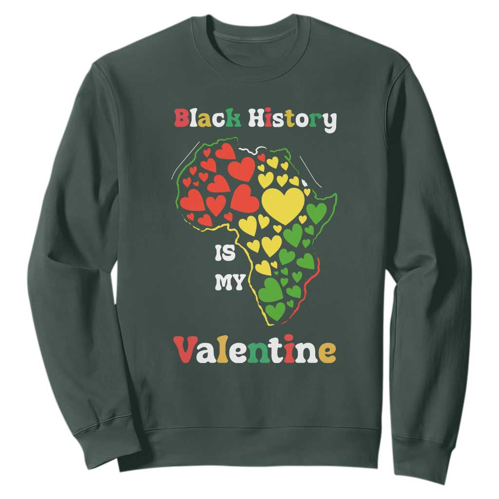 Melanin Queen Black History Month Sweatshirt Is My Valentine - African Pride