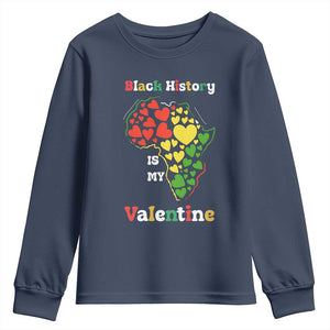 Melanin Queen Black History Month Youth Sweatshirt Is My Valentine - African Pride