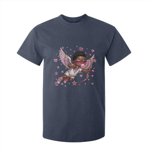 Cute Black Cupid T Shirt For Kid African American Valentines Day Gift - African Pride