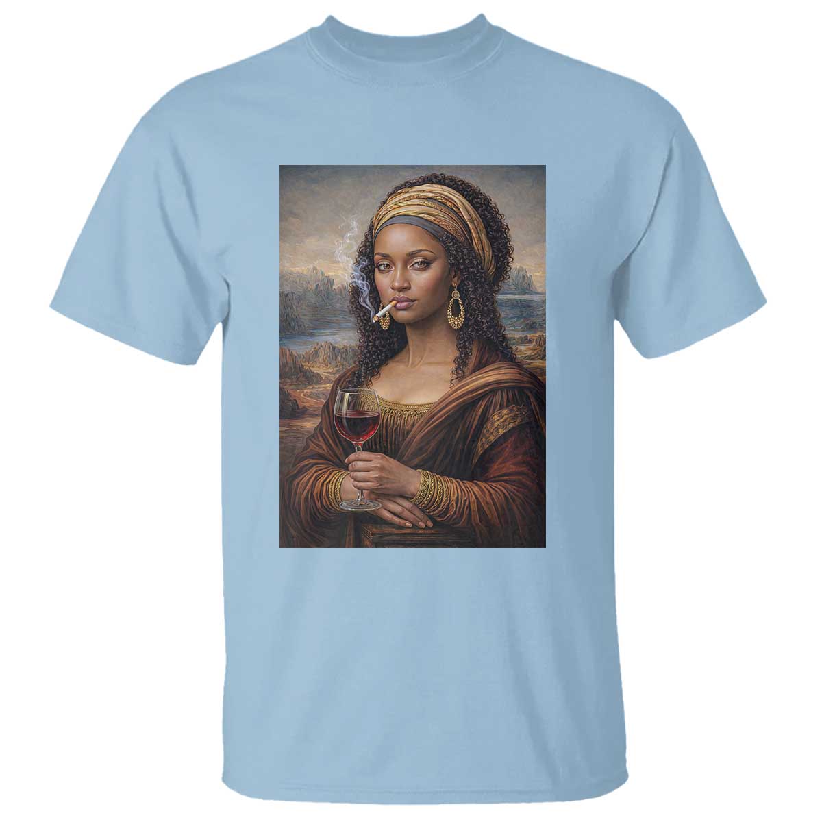 Funny Black Mona Lisa T Shirt Melanin Queen Black History Month