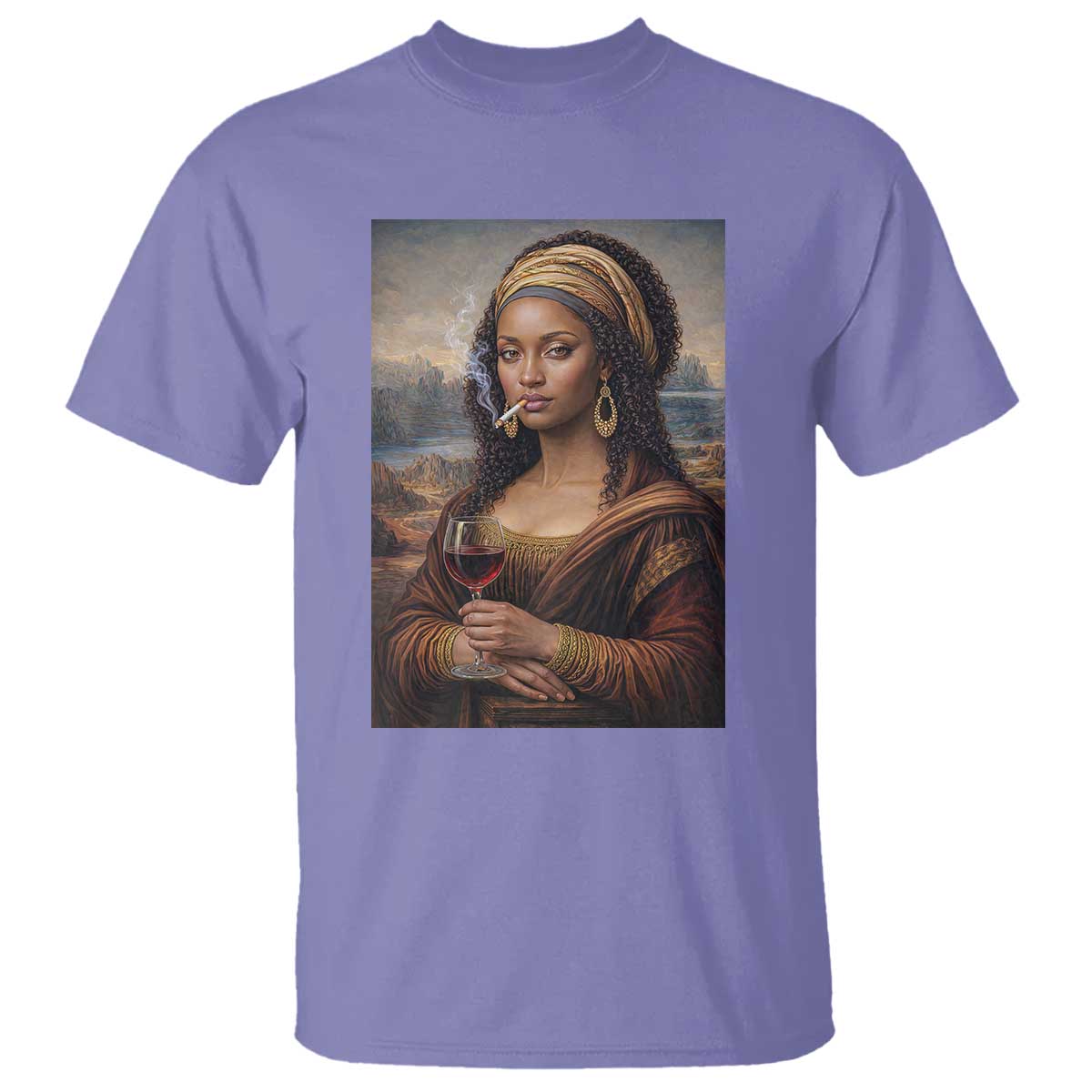 Funny Black Mona Lisa T Shirt Melanin Queen Black History Month