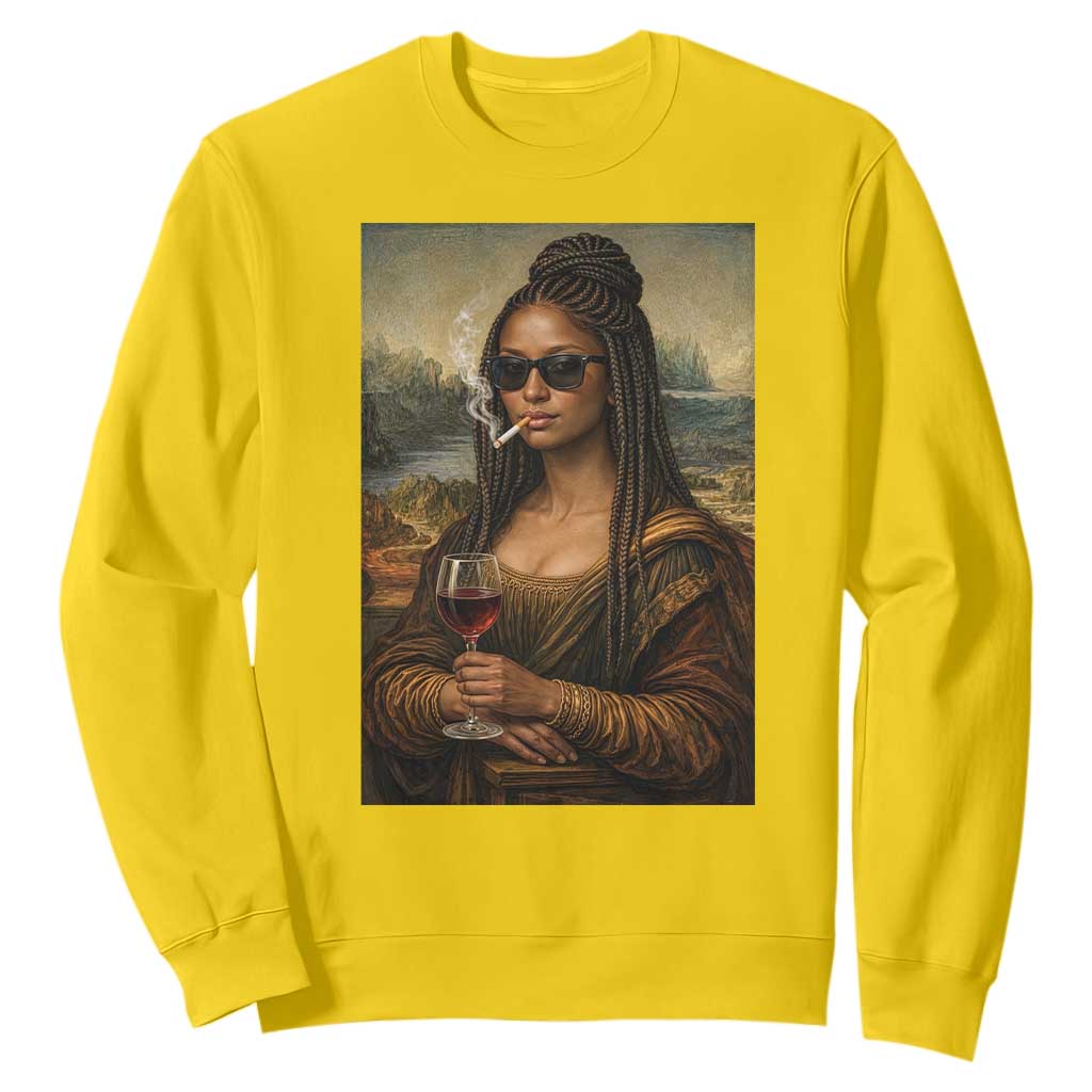 Black Mona Lisa African American Sweatshirt Black History Month