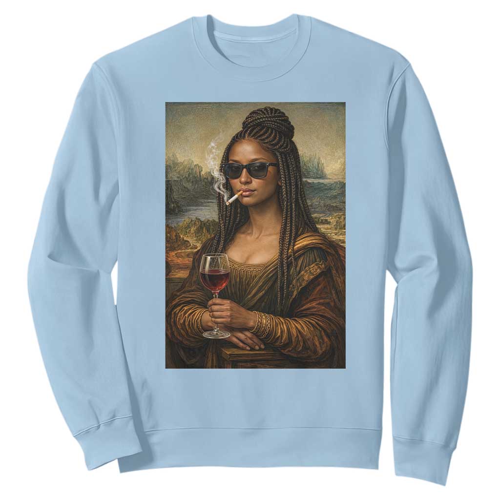 Black Mona Lisa African American Sweatshirt Black History Month