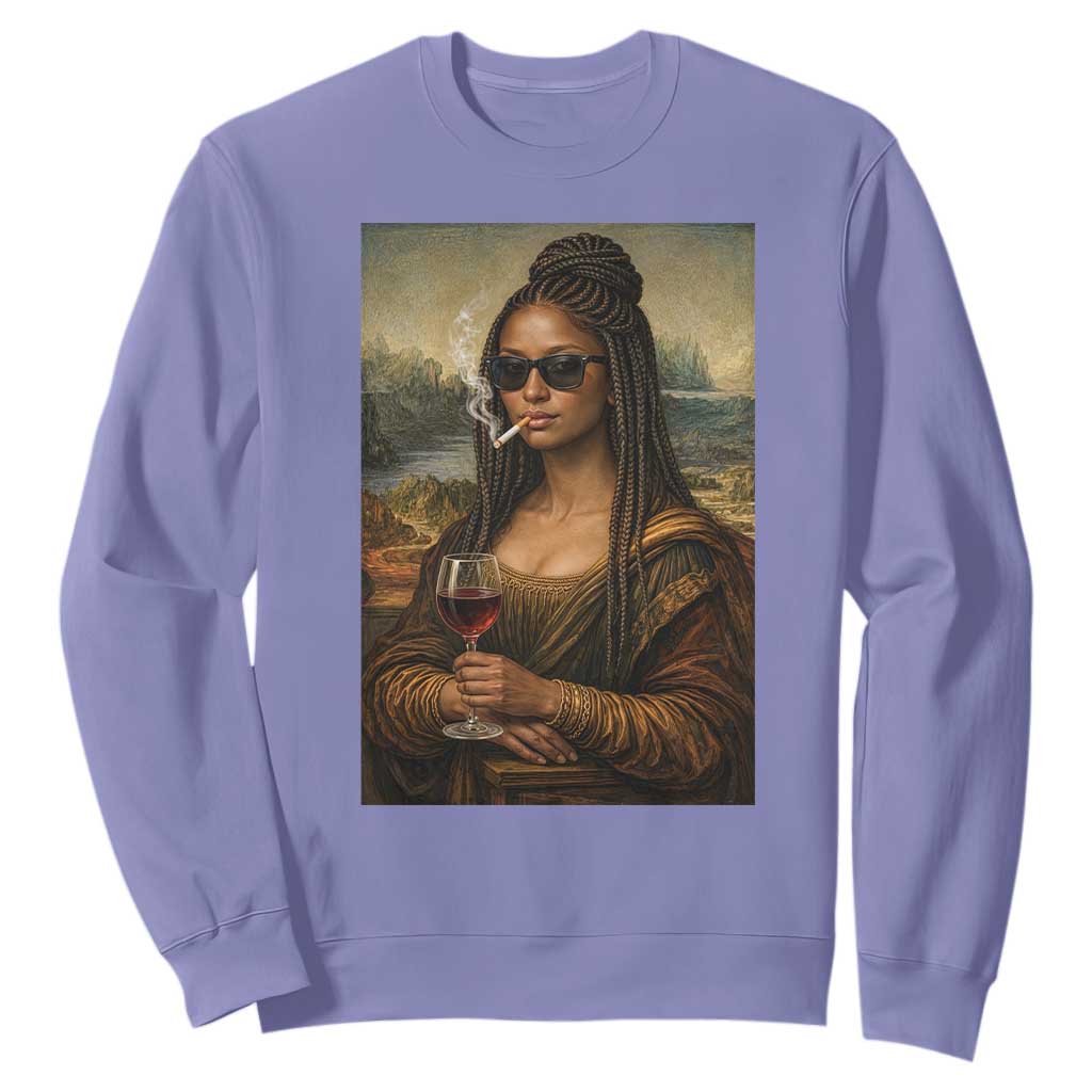 Black Mona Lisa African American Sweatshirt Black History Month
