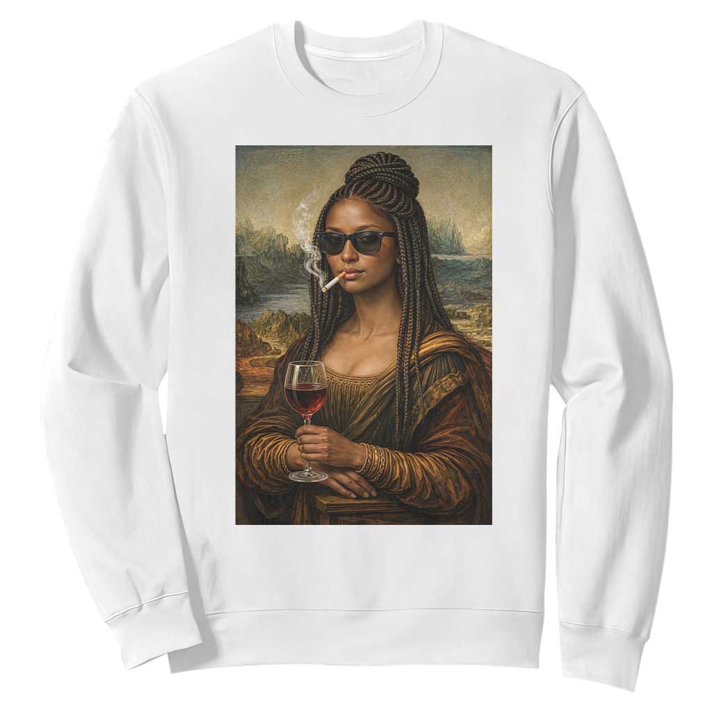 Black Mona Lisa African American Sweatshirt Black History Month