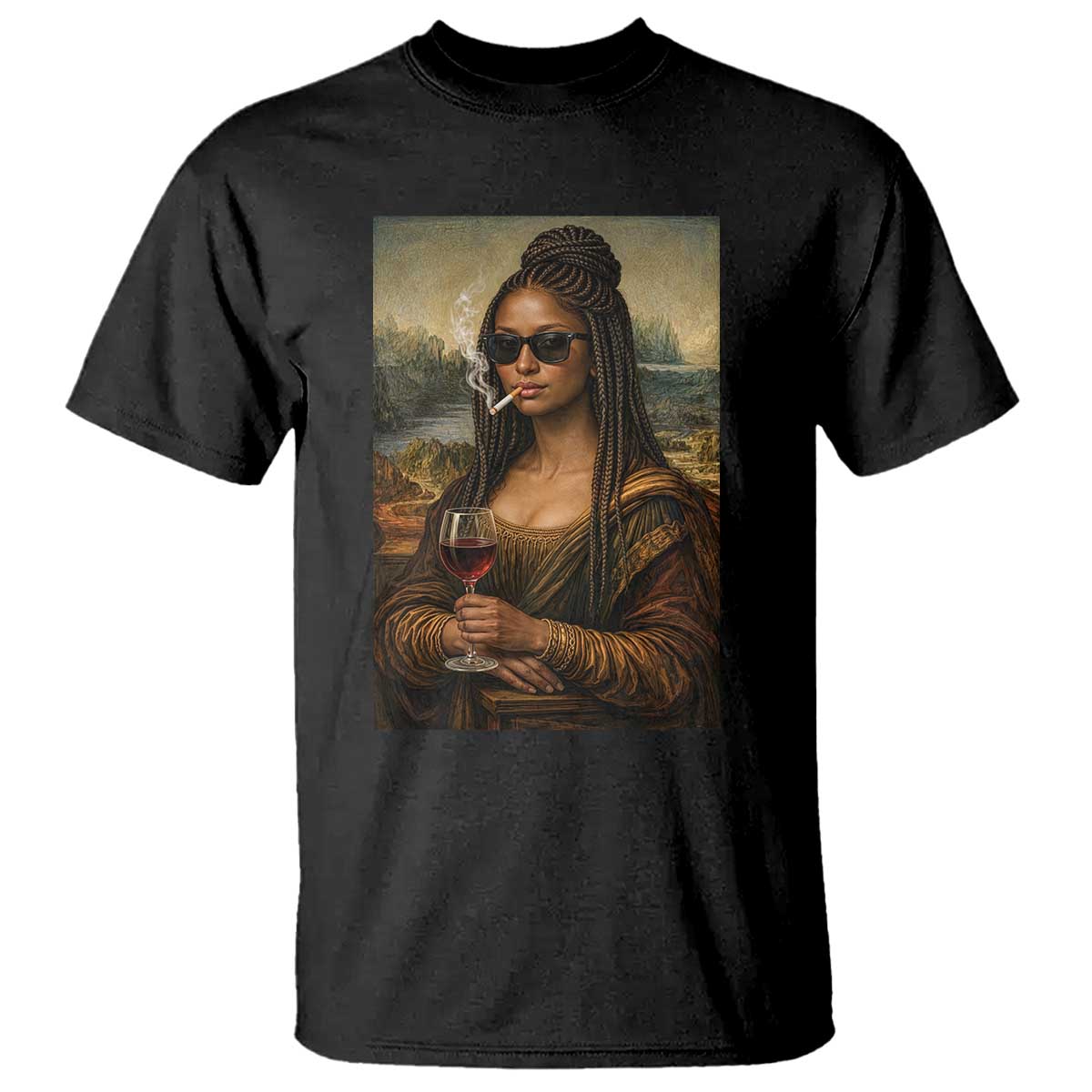 Black Mona Lisa African American T Shirt Black History Month
