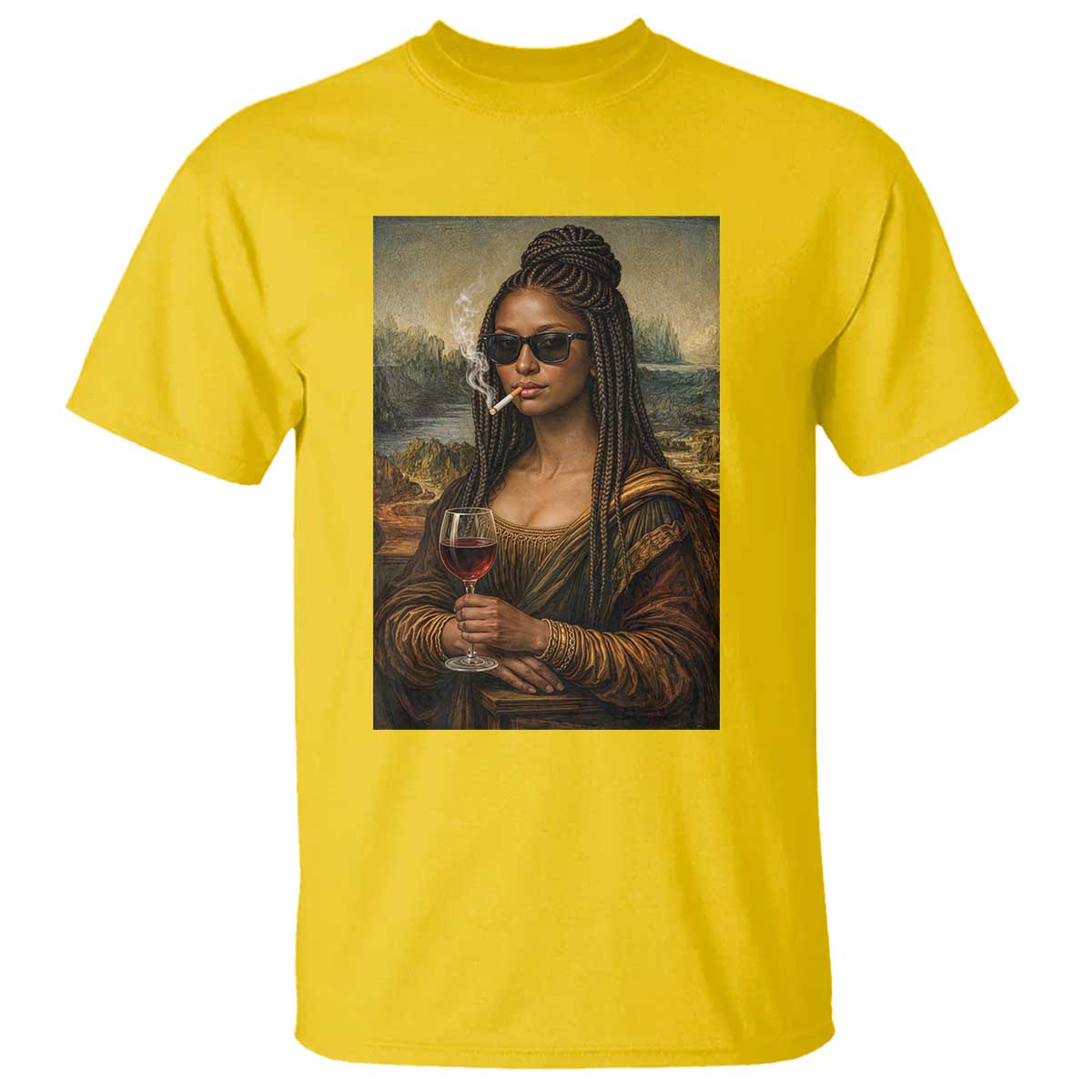 Black Mona Lisa African American T Shirt Black History Month