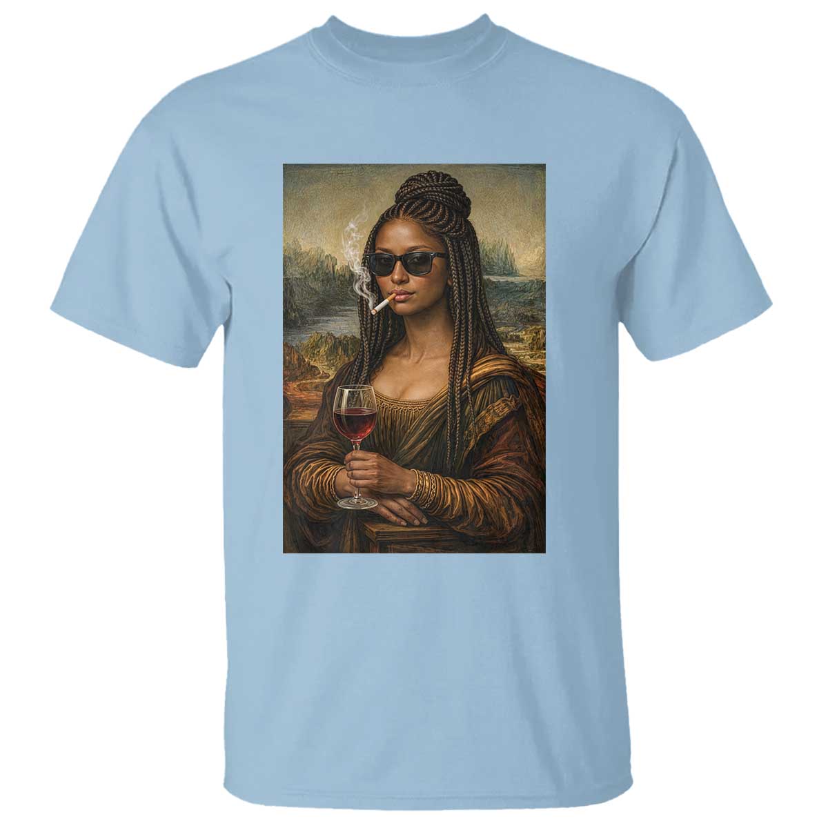 Black Mona Lisa African American T Shirt Black History Month