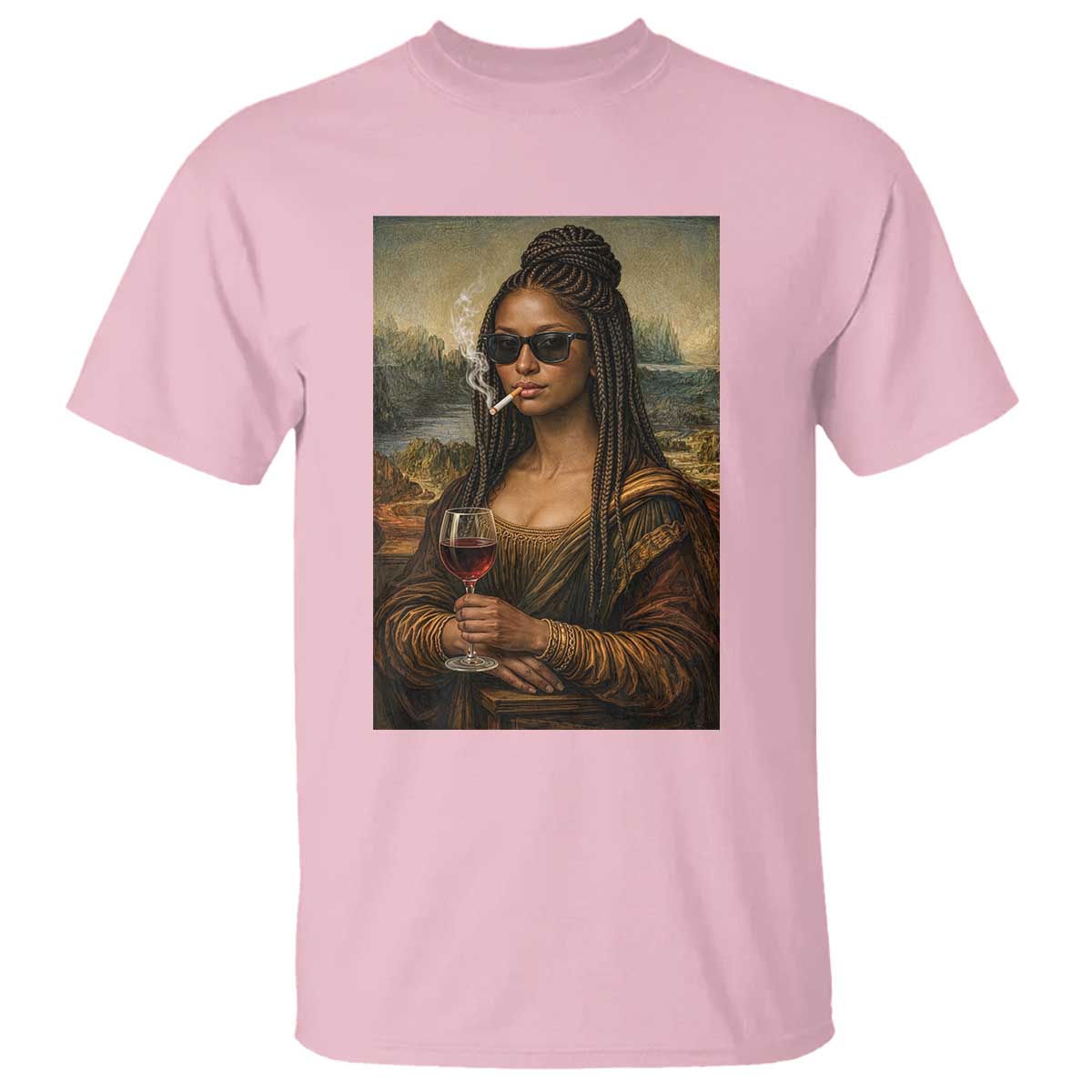 Black Mona Lisa African American T Shirt Black History Month