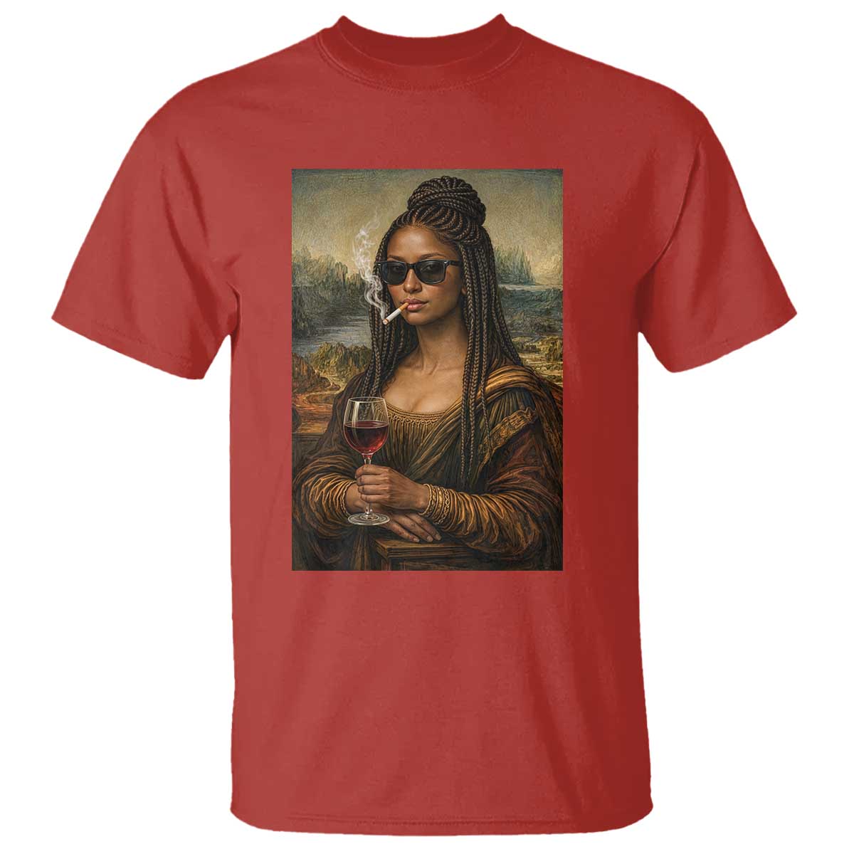 Black Mona Lisa African American T Shirt Black History Month