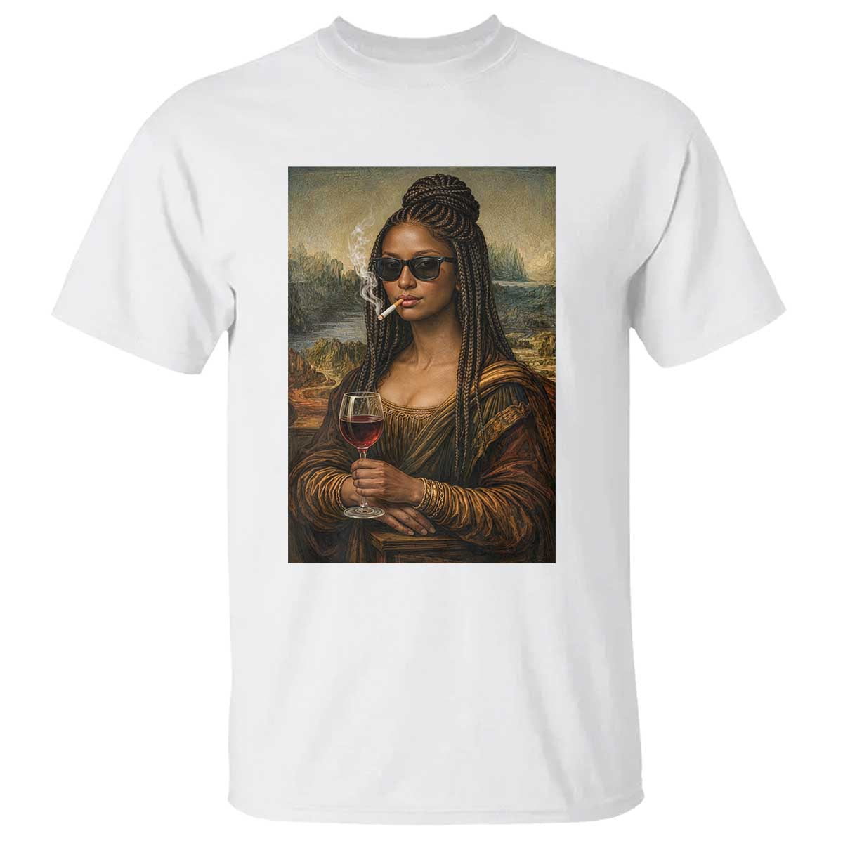 Black Mona Lisa African American T Shirt Black History Month