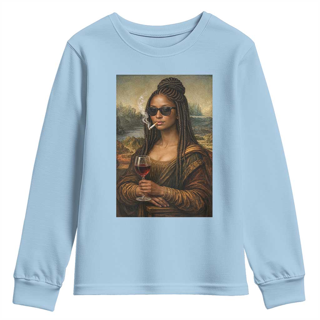 Black Mona Lisa African American Youth Sweatshirt Black History Month