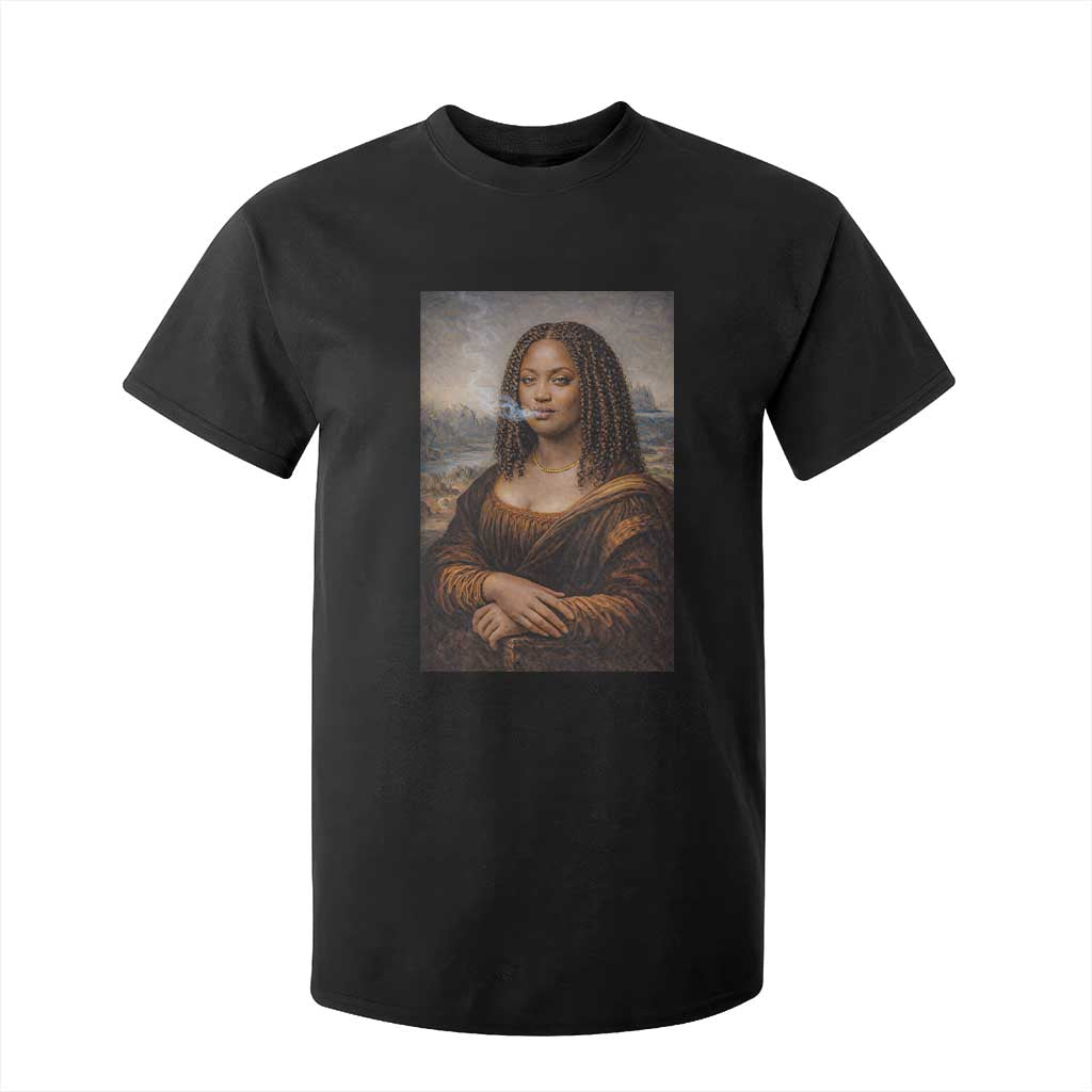 Funny Black Mona Lisa T Shirt For Kid African American Pride
