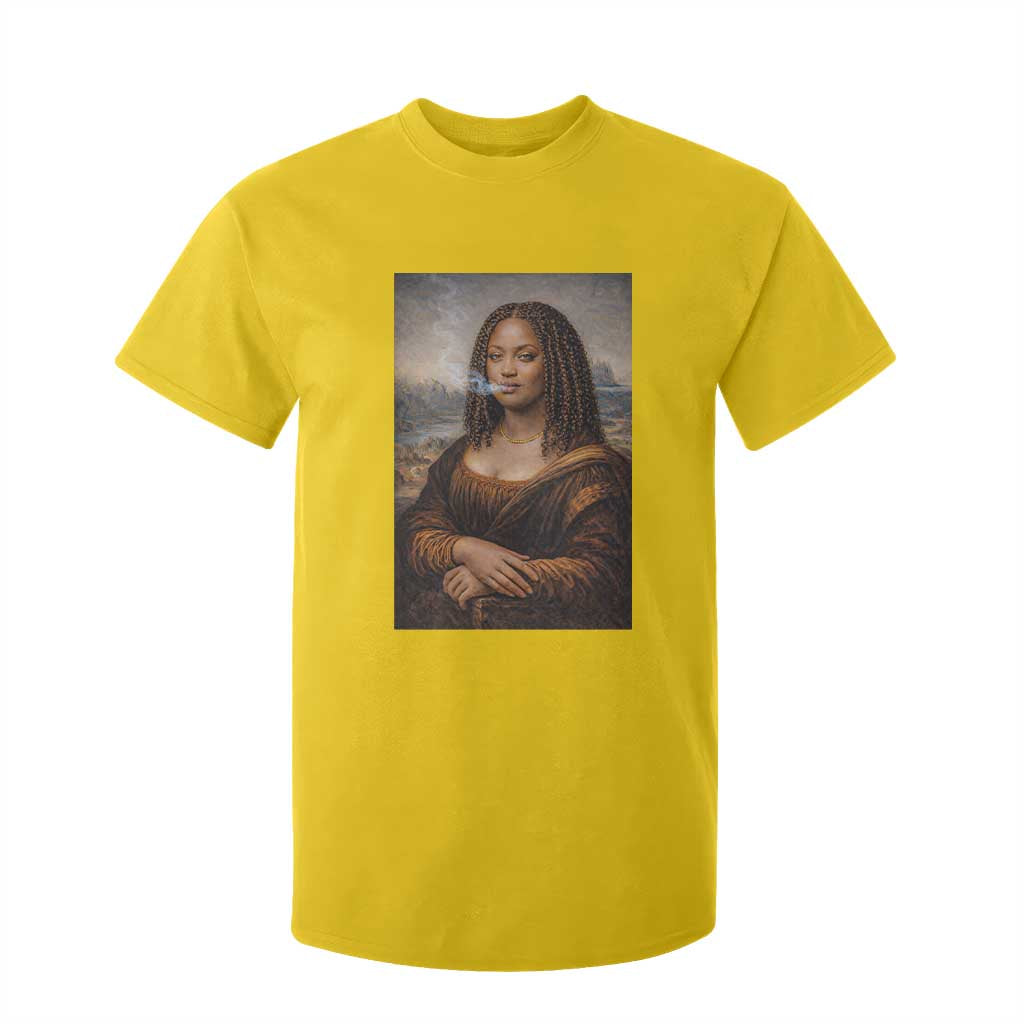Funny Black Mona Lisa T Shirt For Kid African American Pride