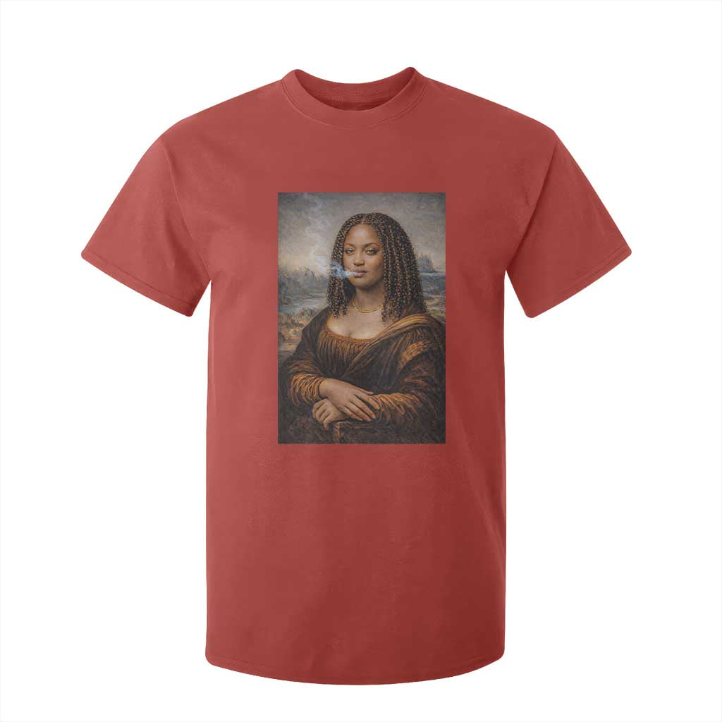 Funny Black Mona Lisa T Shirt For Kid African American Pride