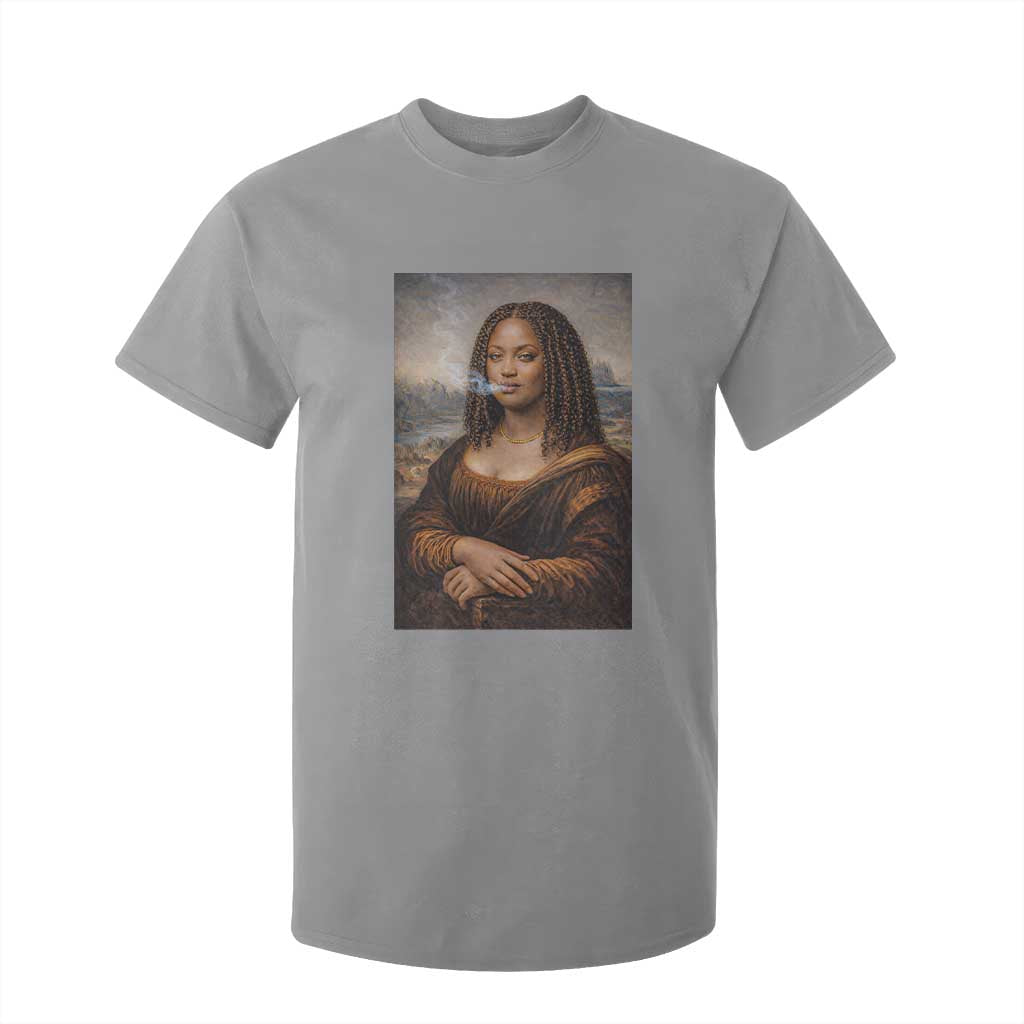 Funny Black Mona Lisa T Shirt For Kid African American Pride