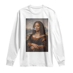 Funny Black Mona Lisa Long Sleeve Shirt African American Pride