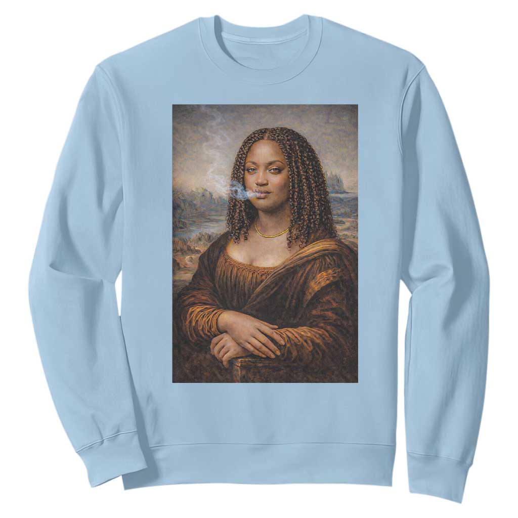 Funny Black Mona Lisa Sweatshirt African American Pride