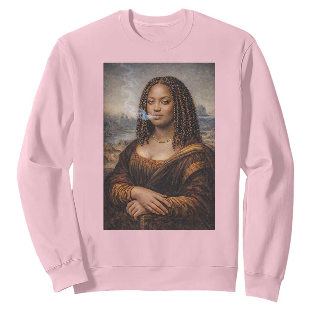 Funny Black Mona Lisa Sweatshirt African American Pride