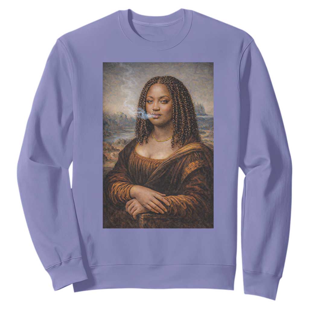 Funny Black Mona Lisa Sweatshirt African American Pride