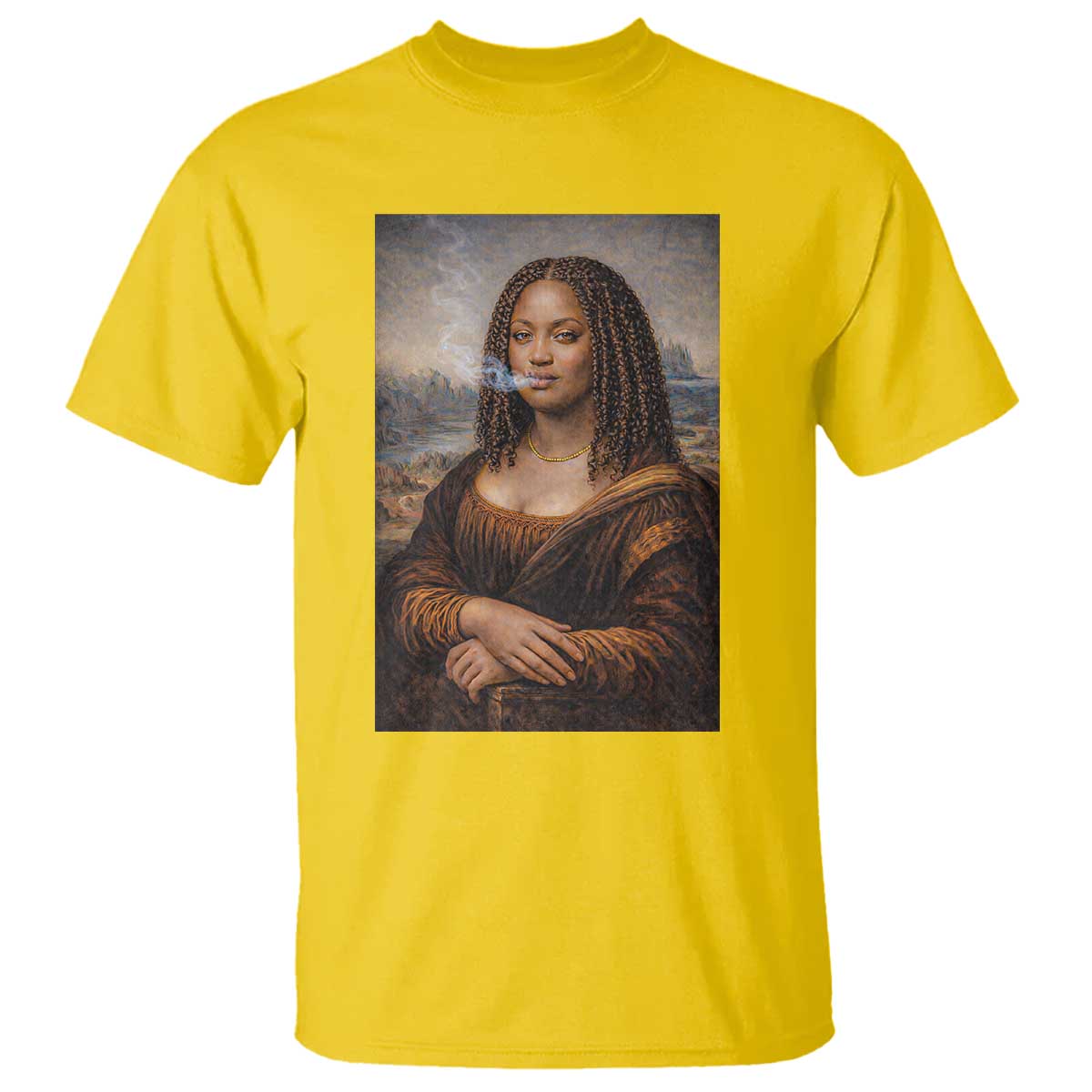 Funny Black Mona Lisa T Shirt African American Pride