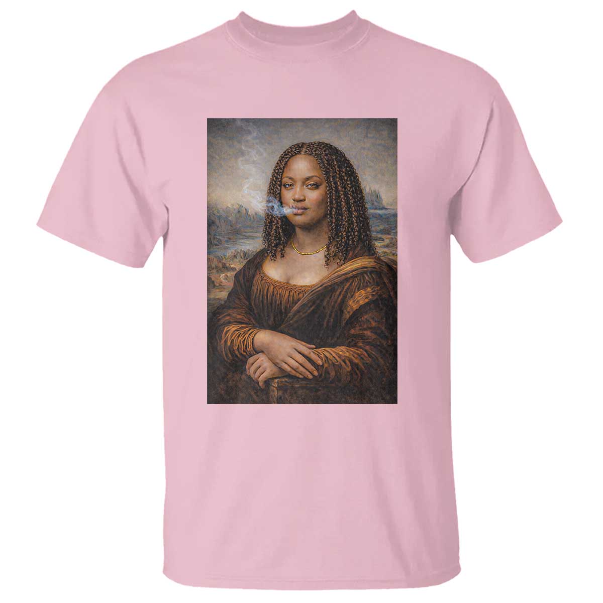 Funny Black Mona Lisa T Shirt African American Pride