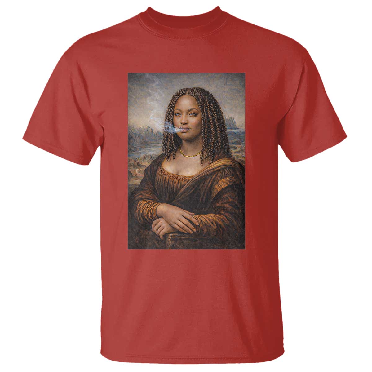 Funny Black Mona Lisa T Shirt African American Pride