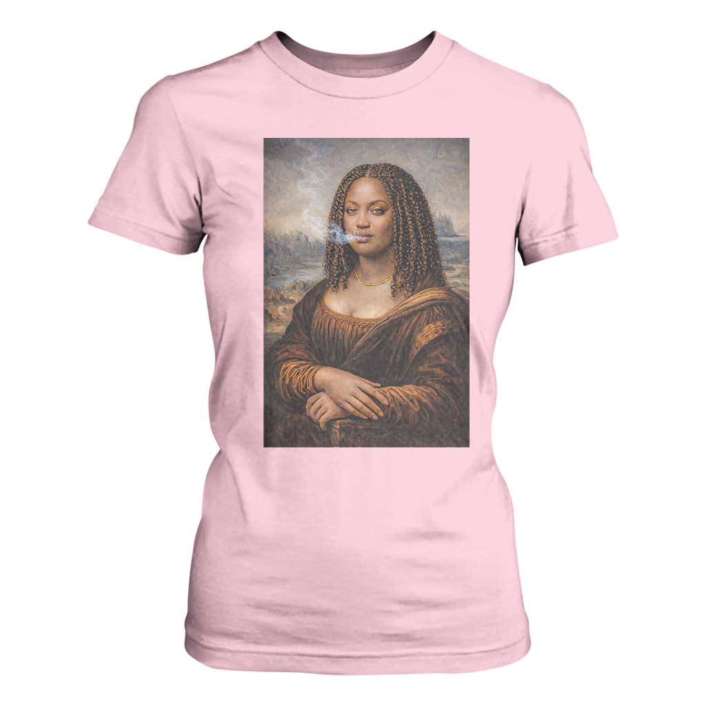 Funny Black Mona Lisa T Shirt For Women African American Pride