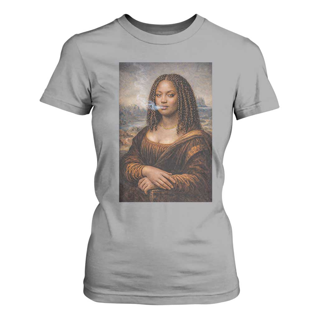 Funny Black Mona Lisa T Shirt For Women African American Pride