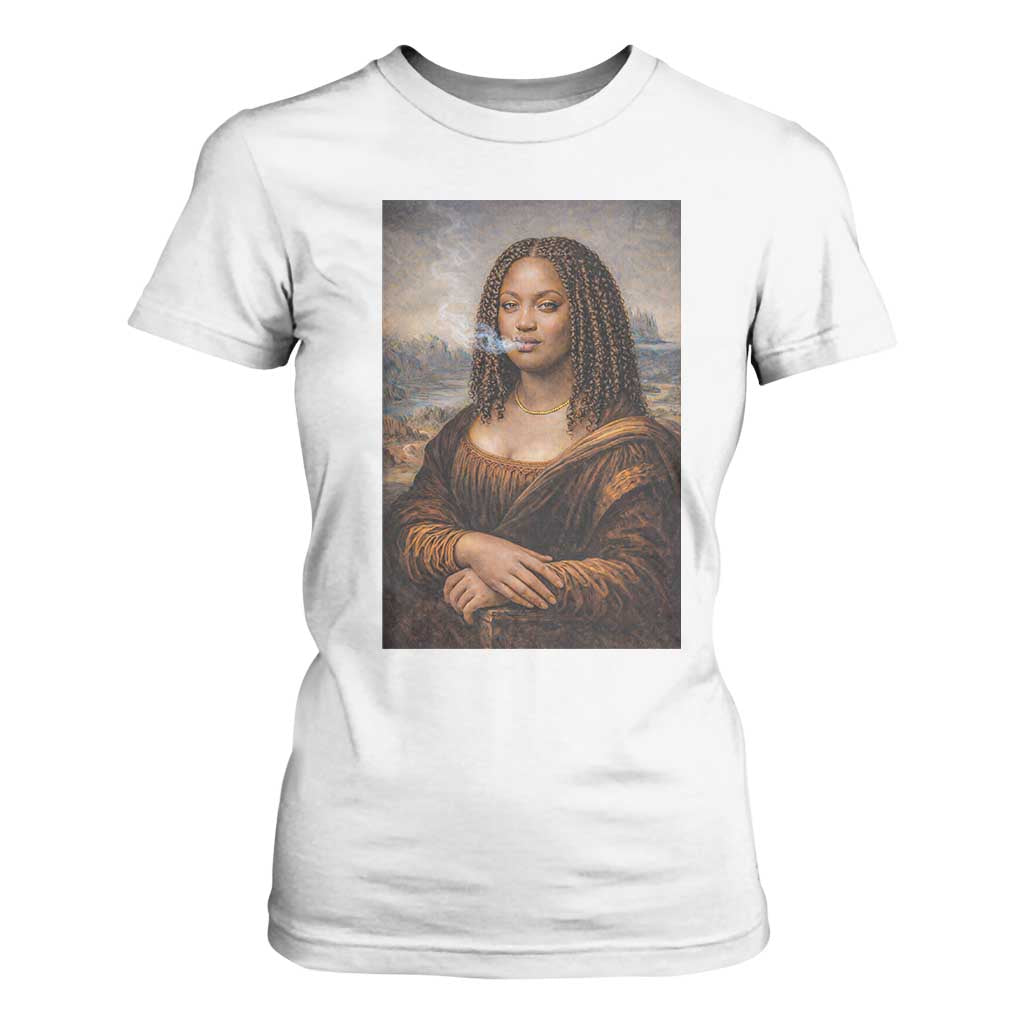 Funny Black Mona Lisa T Shirt For Women African American Pride