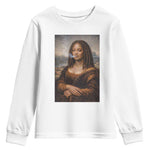 Funny Black Mona Lisa Youth Sweatshirt African American Pride