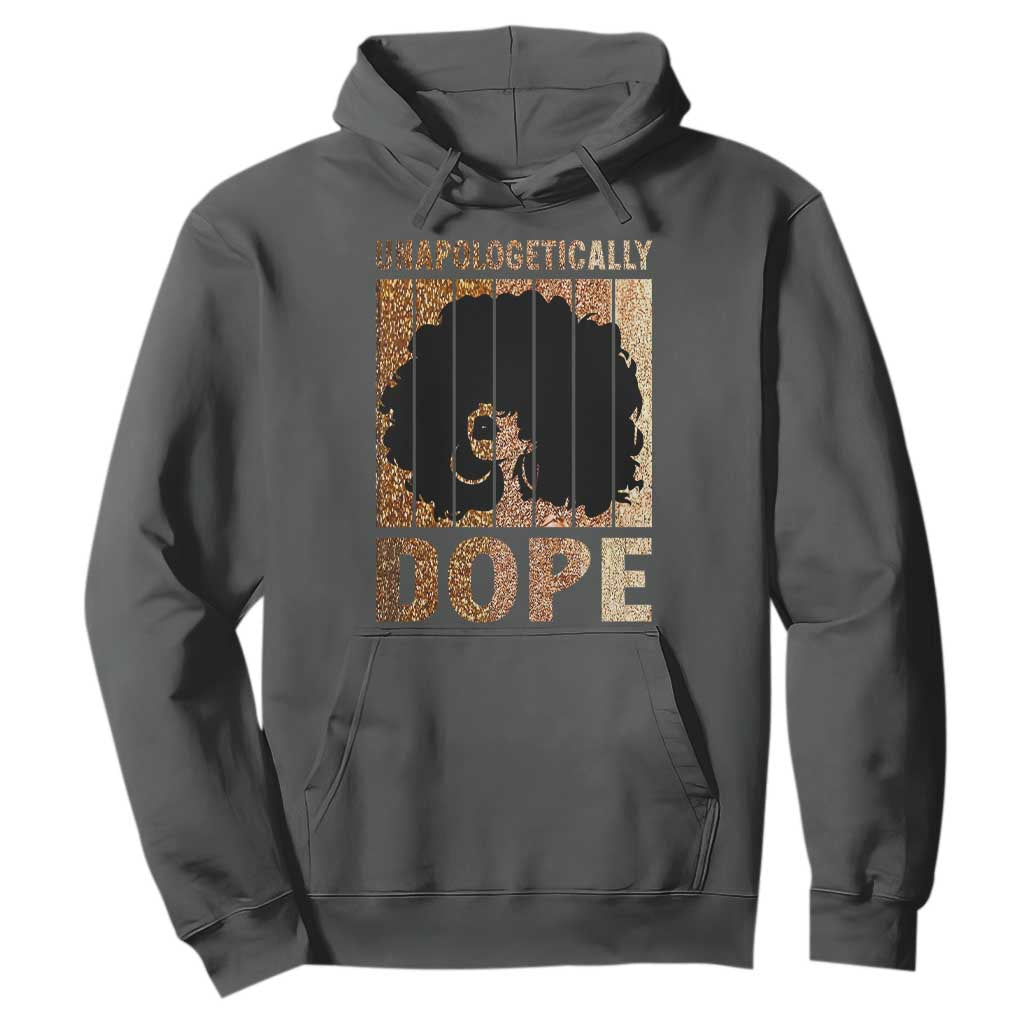 Melanin Queen Glitter Print Hoodie Unapologetically Dope - African Pride