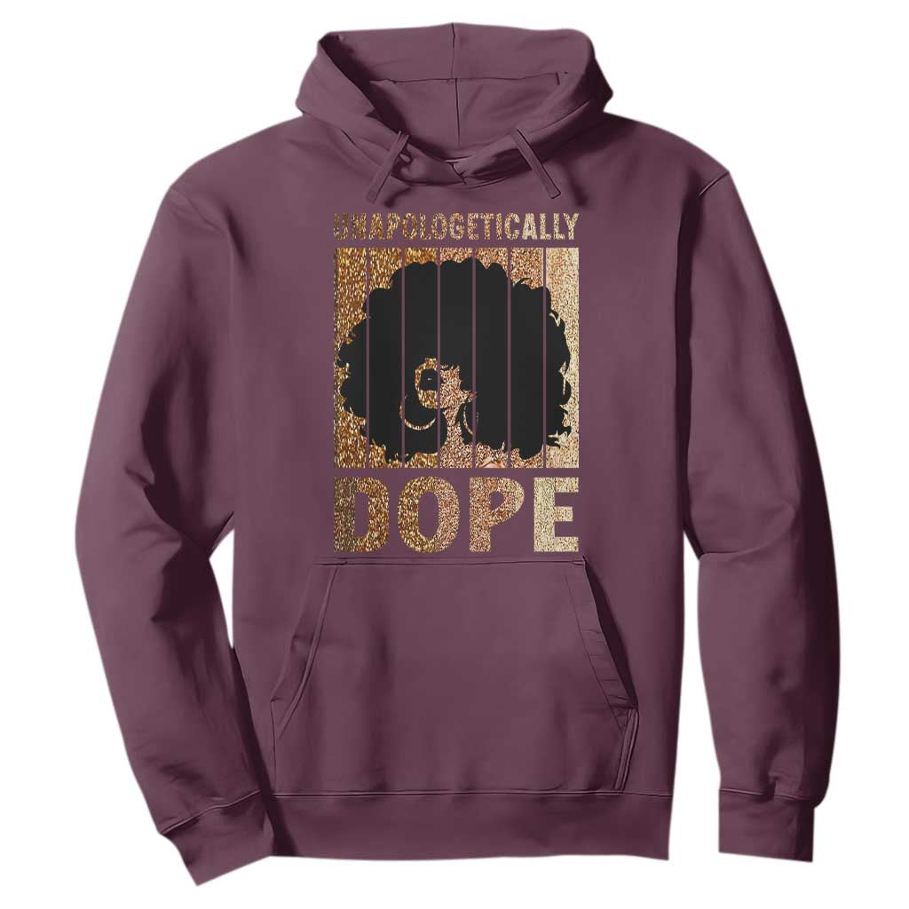 Melanin Queen Glitter Print Hoodie Unapologetically Dope - African Pride