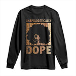Melanin Queen Glitter Print Long Sleeve Shirt Unapologetically Dope - African Pride