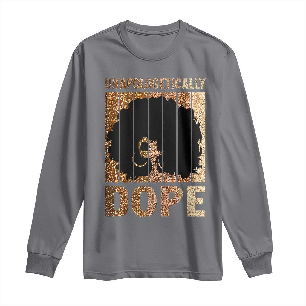 Melanin Queen Glitter Print Long Sleeve Shirt Unapologetically Dope - African Pride