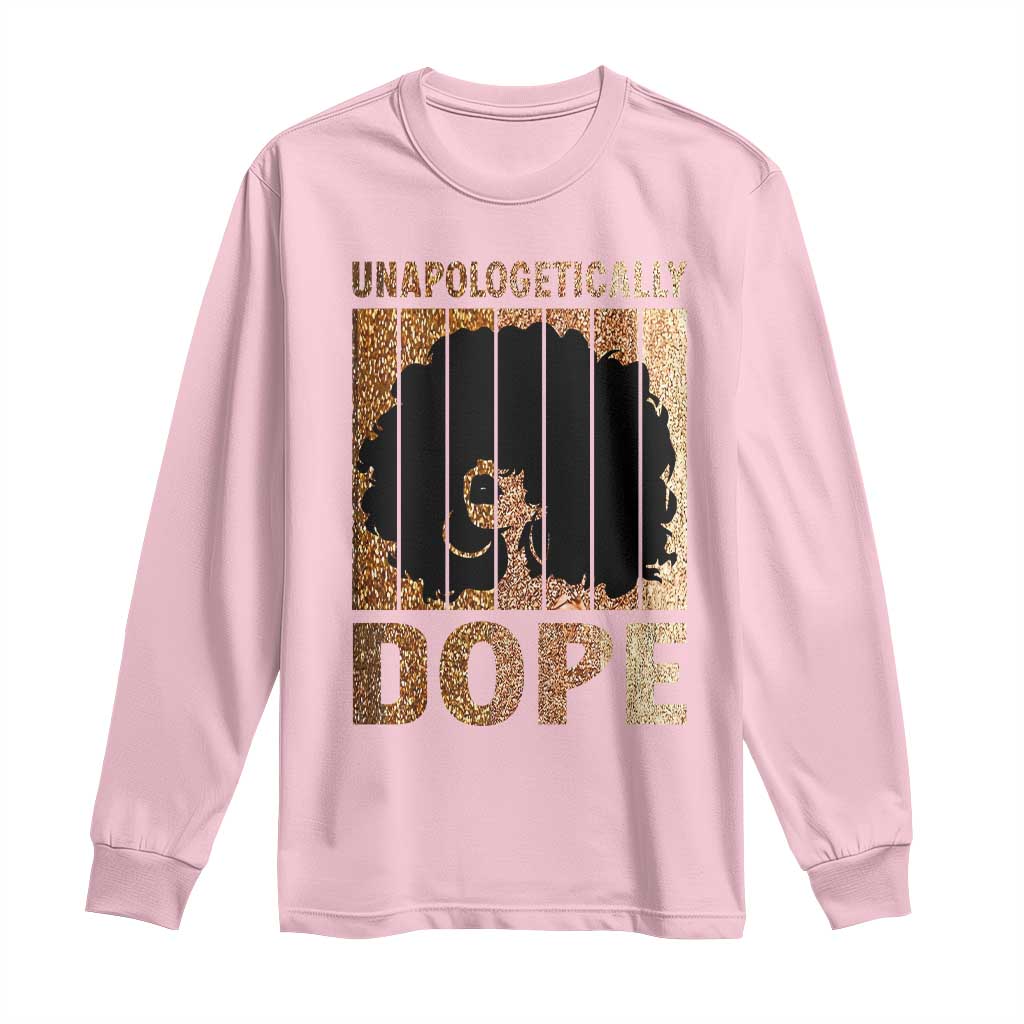 Melanin Queen Glitter Print Long Sleeve Shirt Unapologetically Dope - African Pride