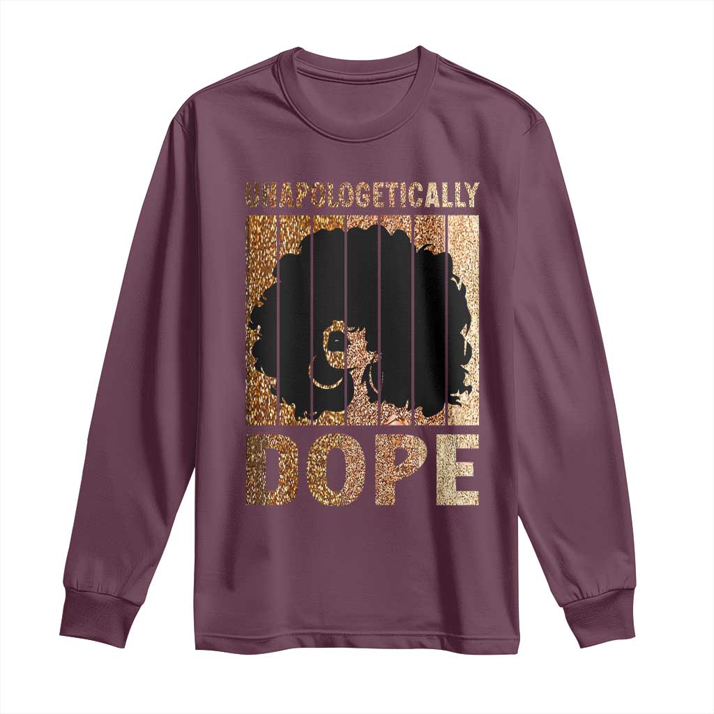 Melanin Queen Glitter Print Long Sleeve Shirt Unapologetically Dope - African Pride