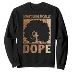 Melanin Queen Glitter Print Sweatshirt Unapologetically Dope - African Pride
