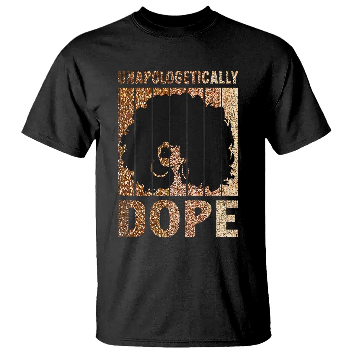 Melanin Queen Glitter Print T Shirt Unapologetically Dope - African Pride