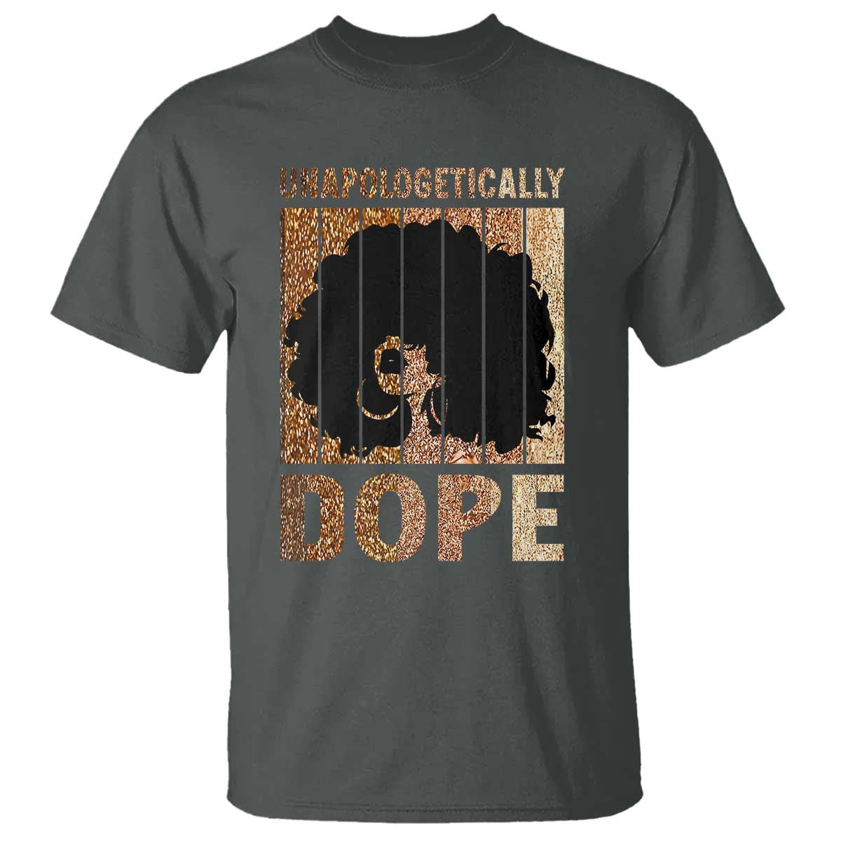 Melanin Queen Glitter Print T Shirt Unapologetically Dope - African Pride