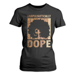 Melanin Queen Glitter Print T Shirt For Women Unapologetically Dope - African Pride