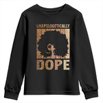 Melanin Queen Glitter Print Youth Sweatshirt Unapologetically Dope - African Pride
